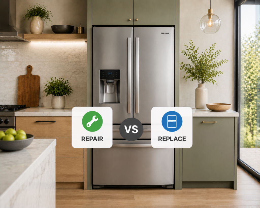 samsung fridge repair or replace