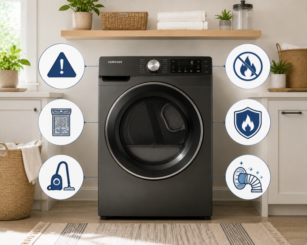 samsung dryer lint fire prevention