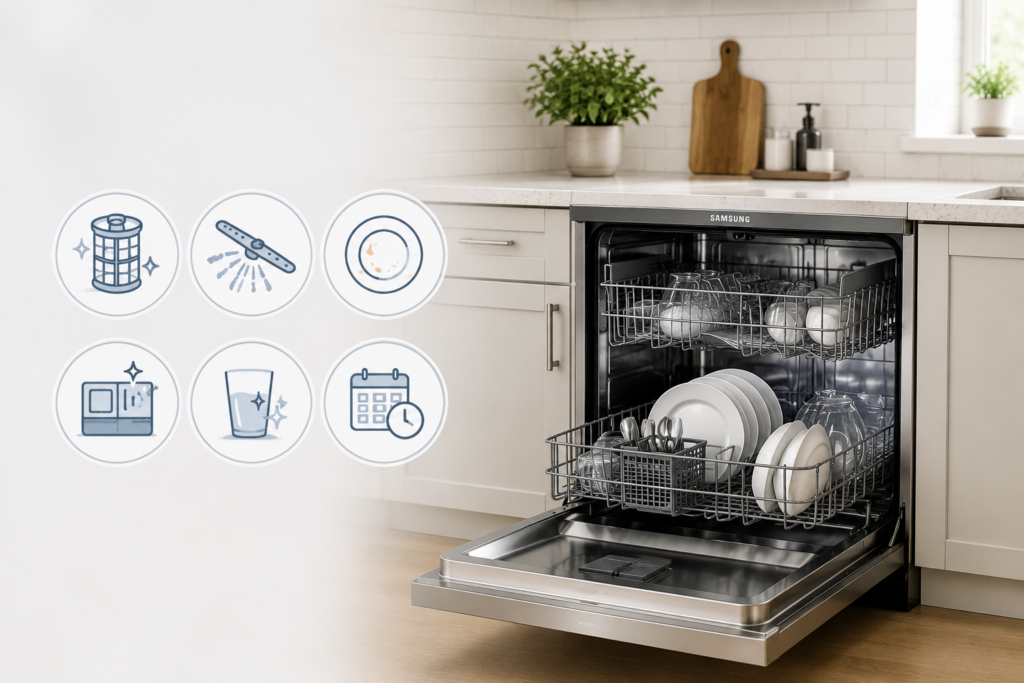 samsung dishwasher maintenance tips